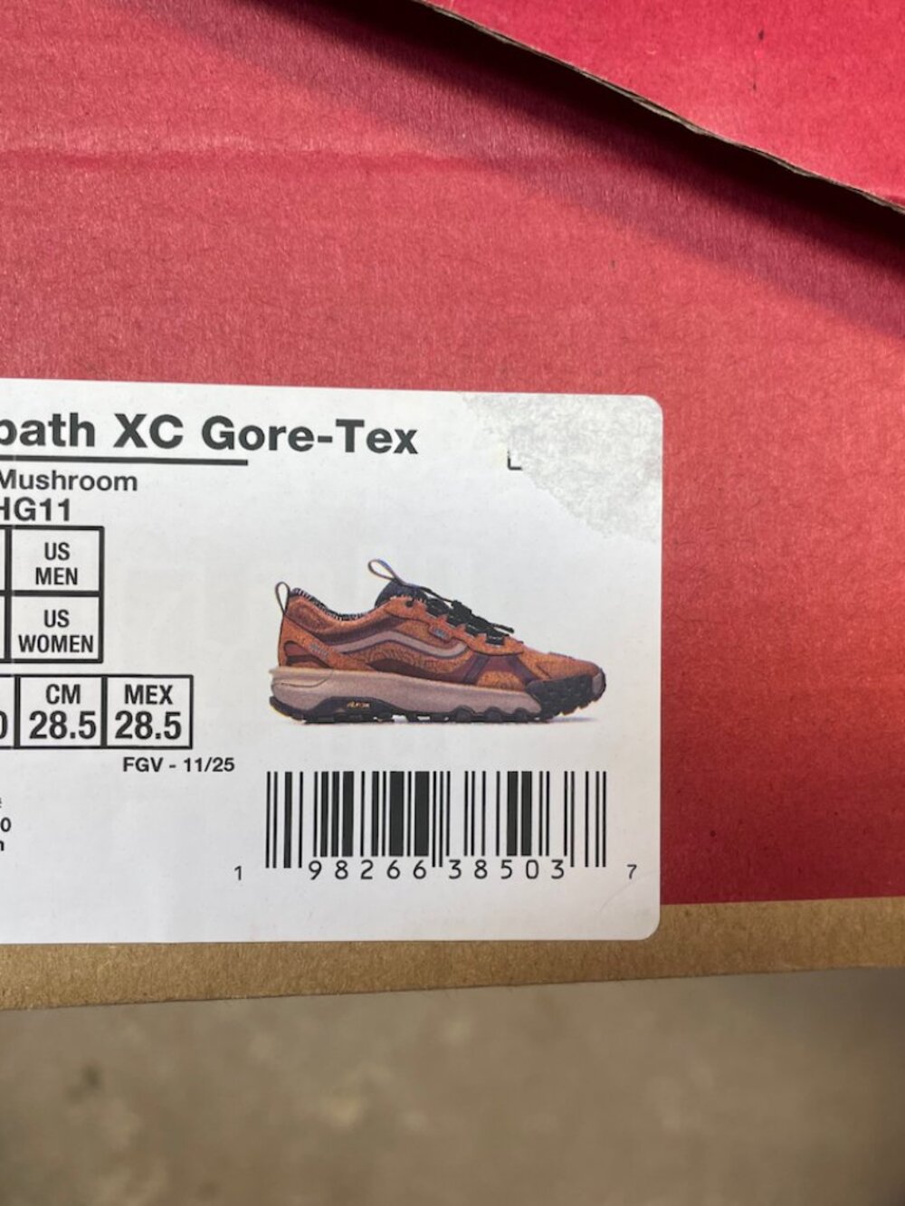 Vans Crosspath XC Gore Tex Chipmunk Mushroom Size US 10.5 Men New VN000EKHG11 - Picture 7 of 7